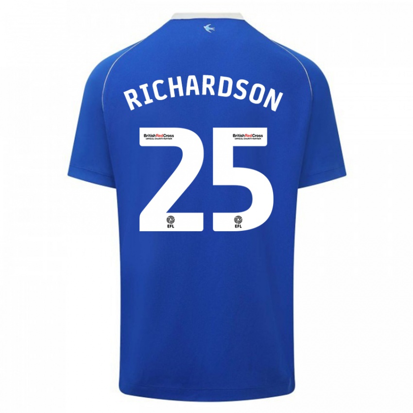 Kinderen Tija Richardson #25 Blauw Thuisshirt Thuistenue 2023/24 T-Shirt