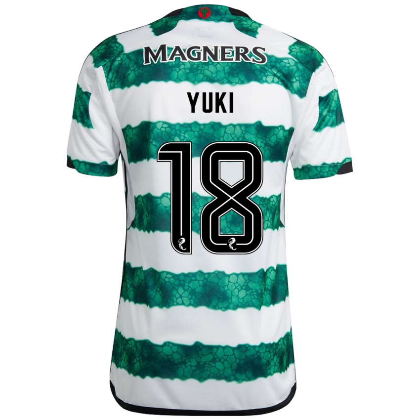 Kinderen Yuki Kobayashi #18 Groente Thuisshirt Thuistenue 2023/24 T-Shirt