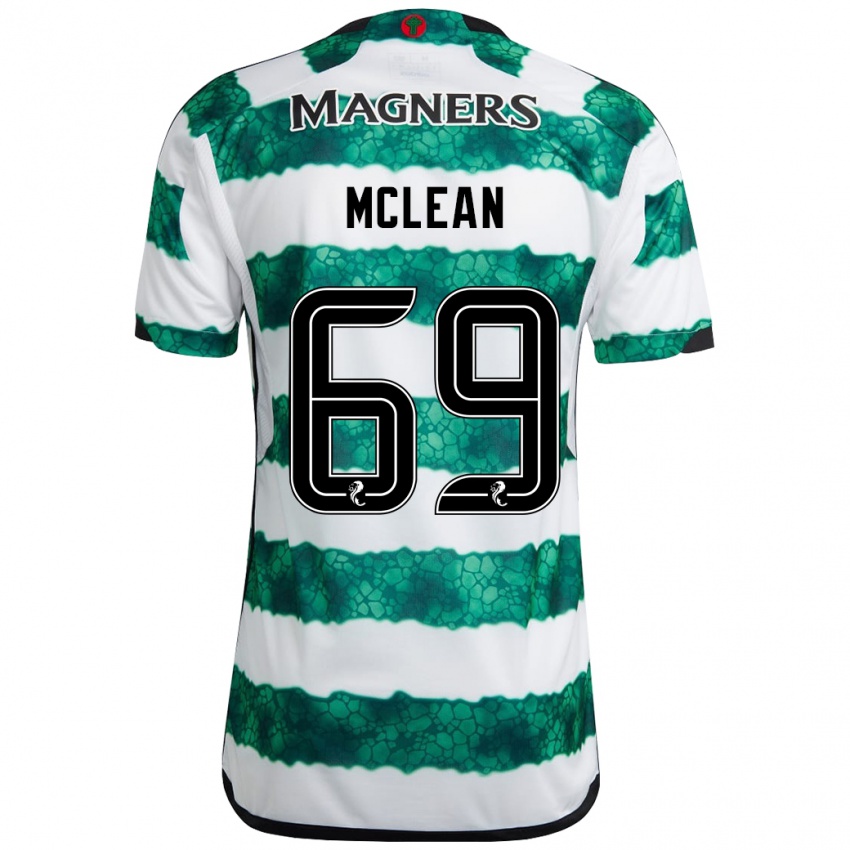 Kinderen Kai Mclean #69 Groente Thuisshirt Thuistenue 2023/24 T-Shirt