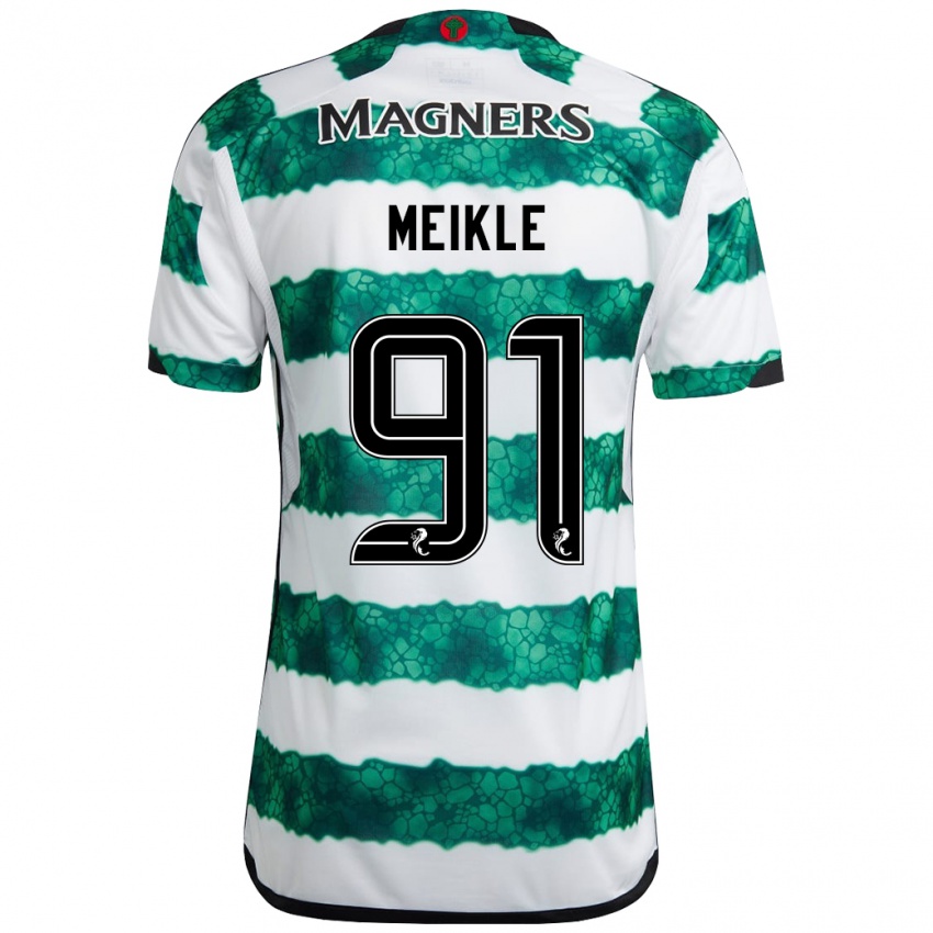 Kinderen Jamie Meikle #91 Groente Thuisshirt Thuistenue 2023/24 T-Shirt