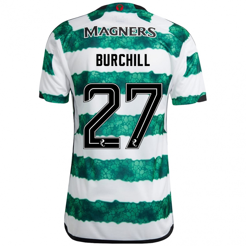 Kinderen Tiree Burchill #27 Groente Thuisshirt Thuistenue 2023/24 T-Shirt