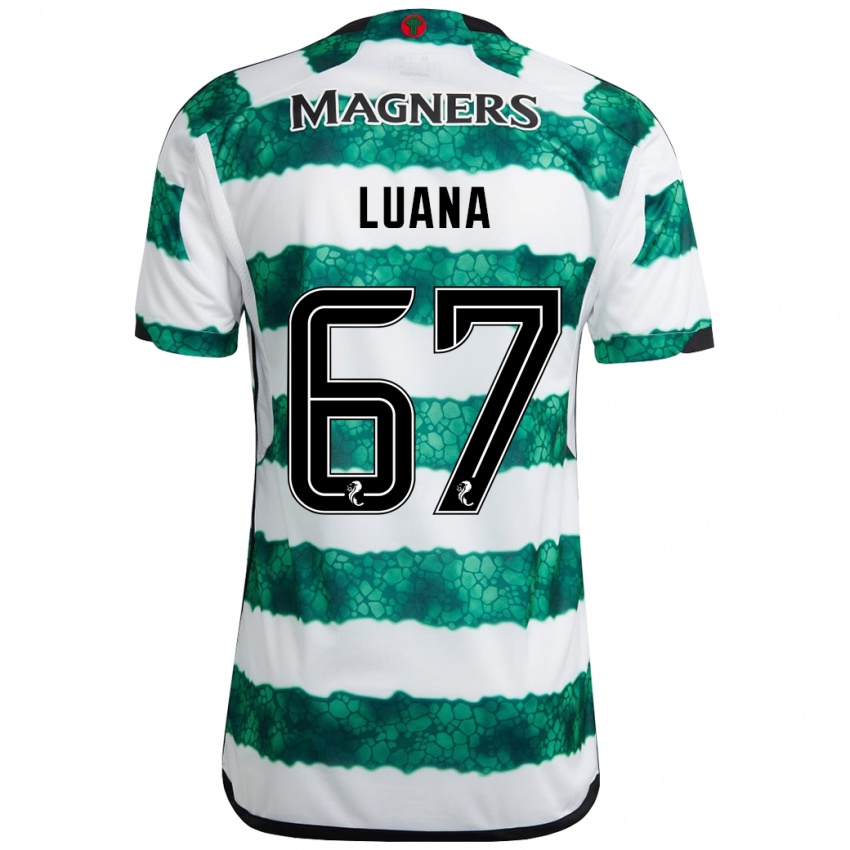 Kinderen Luana Muñoz #67 Groente Thuisshirt Thuistenue 2023/24 T-Shirt