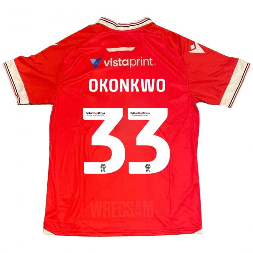 Kinderen Arthur Okonkwo #33 Rood Thuisshirt Thuistenue 2023/24 T-Shirt