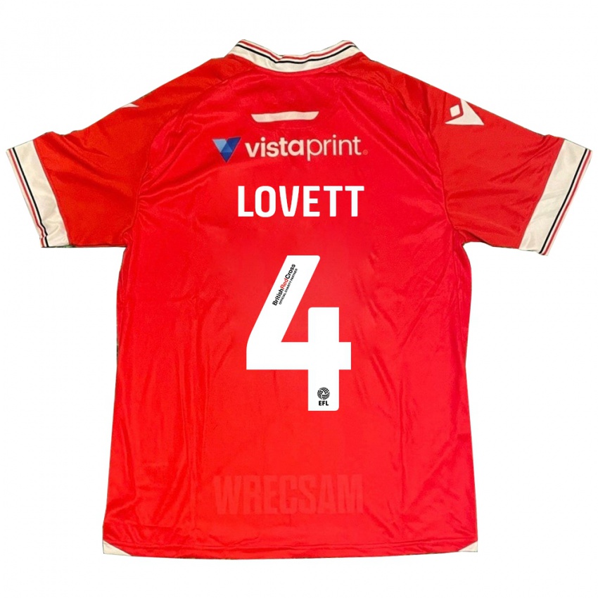 Kinderen Erin Lovett #4 Rood Thuisshirt Thuistenue 2023/24 T-Shirt