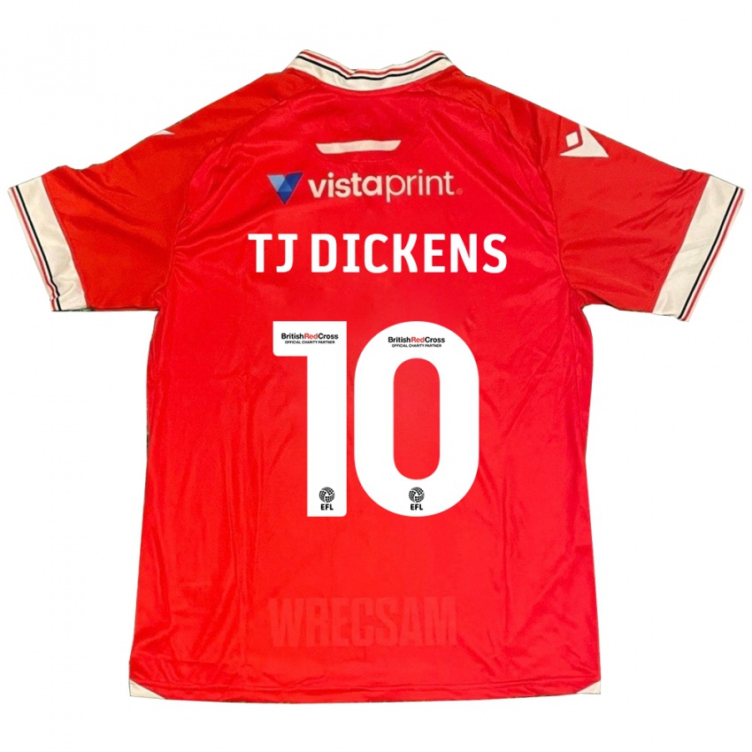 Kinderen Tonicha Tj Dickens #10 Rood Thuisshirt Thuistenue 2023/24 T-Shirt