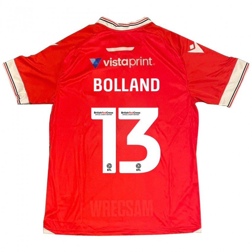 Kinderen Charlotte Bolland #13 Rood Thuisshirt Thuistenue 2023/24 T-Shirt