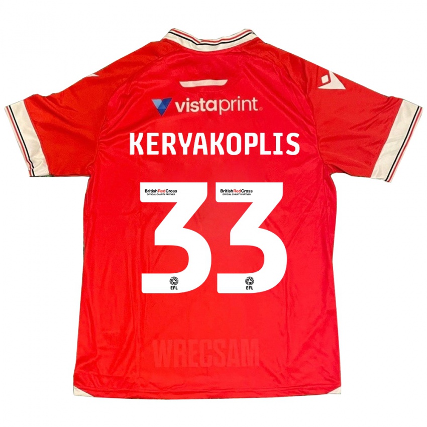 Kinderen Hannah Keryakoplis #33 Rood Thuisshirt Thuistenue 2023/24 T-Shirt