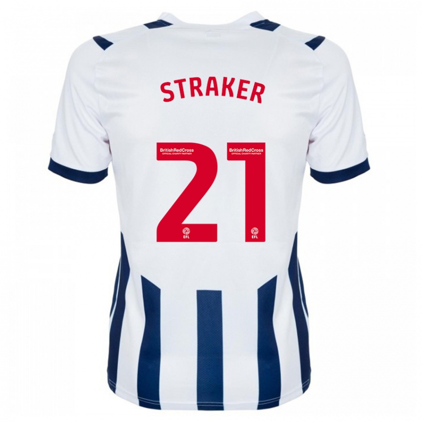 Kinderen Jannelle Straker #21 Wit Thuisshirt Thuistenue 2023/24 T-Shirt