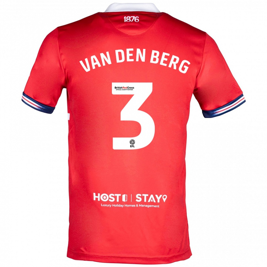 Kinderen Rav Van Den Berg #3 Rood Thuisshirt Thuistenue 2023/24 T-Shirt