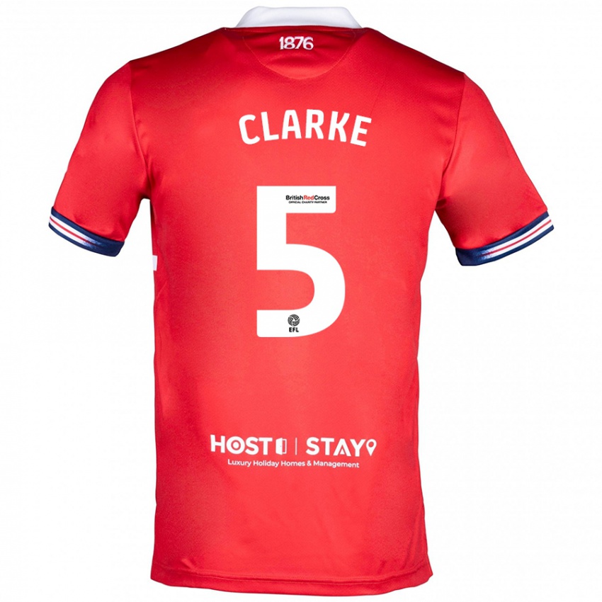 Kinderen Matt Clarke #5 Rood Thuisshirt Thuistenue 2023/24 T-Shirt