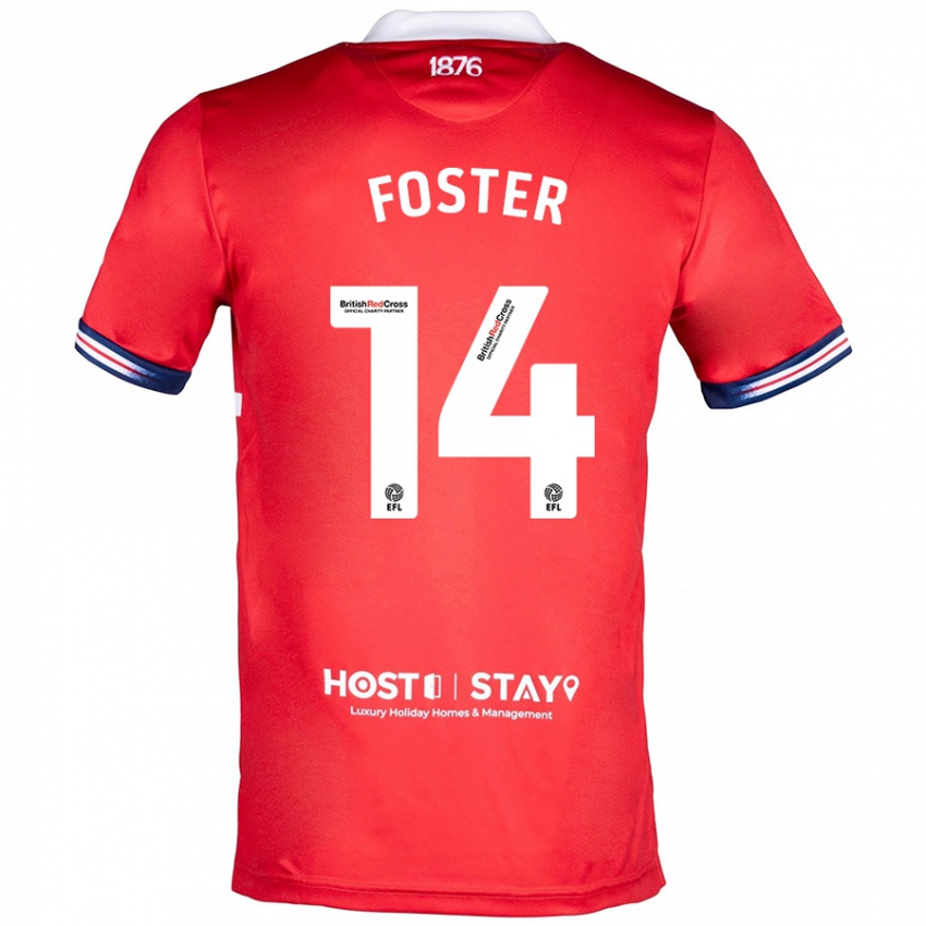 Kinderen Emma Foster #14 Rood Thuisshirt Thuistenue 2023/24 T-Shirt