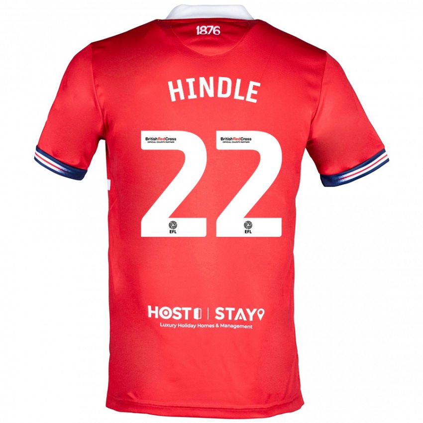 Kinderen Rachel Hindle #22 Rood Thuisshirt Thuistenue 2023/24 T-Shirt