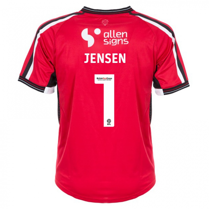 Kinderen Lukas Jensen #1 Rood Thuisshirt Thuistenue 2023/24 T-Shirt