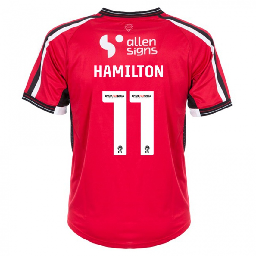 Kinderen Ethan Hamilton #11 Rood Thuisshirt Thuistenue 2023/24 T-Shirt