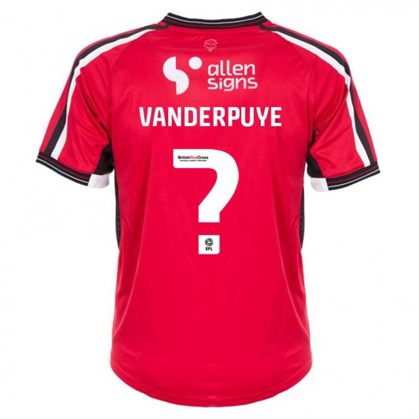 Kinderen Daniel Vanderpuye #0 Rood Thuisshirt Thuistenue 2023/24 T-Shirt