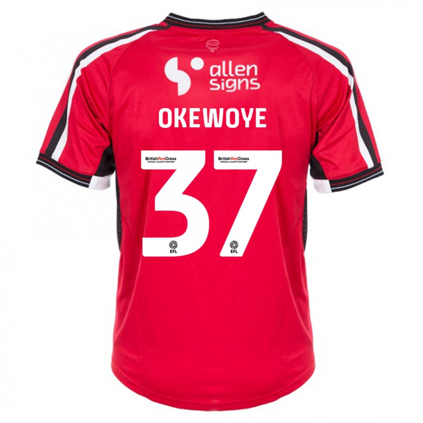 Kinderen Gbolahan Okewoye #37 Rood Thuisshirt Thuistenue 2023/24 T-Shirt