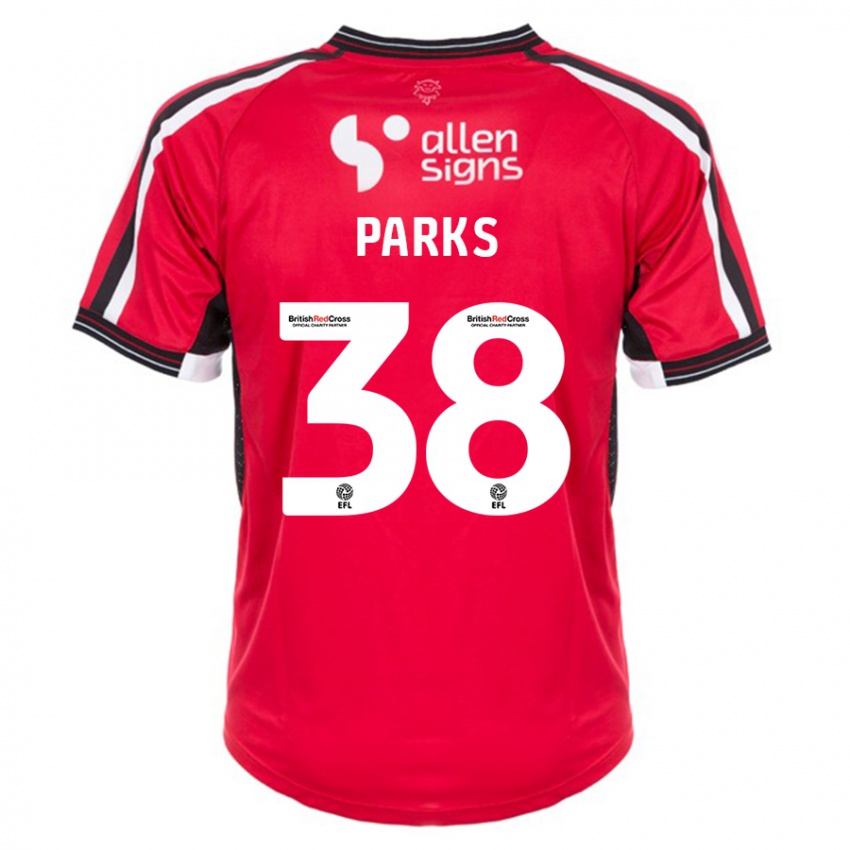 Kinderen Charlie Parks #38 Rood Thuisshirt Thuistenue 2023/24 T-Shirt