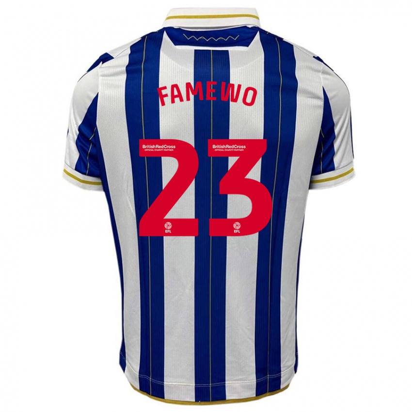 Kinderen Akin Famewo #23 Blauw Wit Thuisshirt Thuistenue 2023/24 T-Shirt