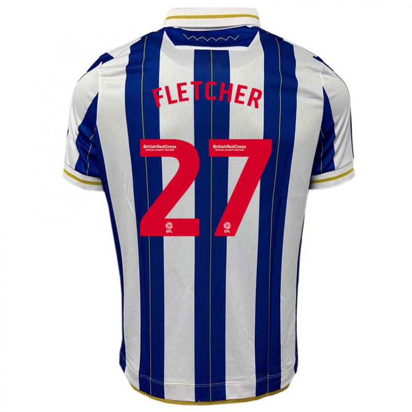 Kinderen Ashley Fletcher #27 Blauw Wit Thuisshirt Thuistenue 2023/24 T-Shirt