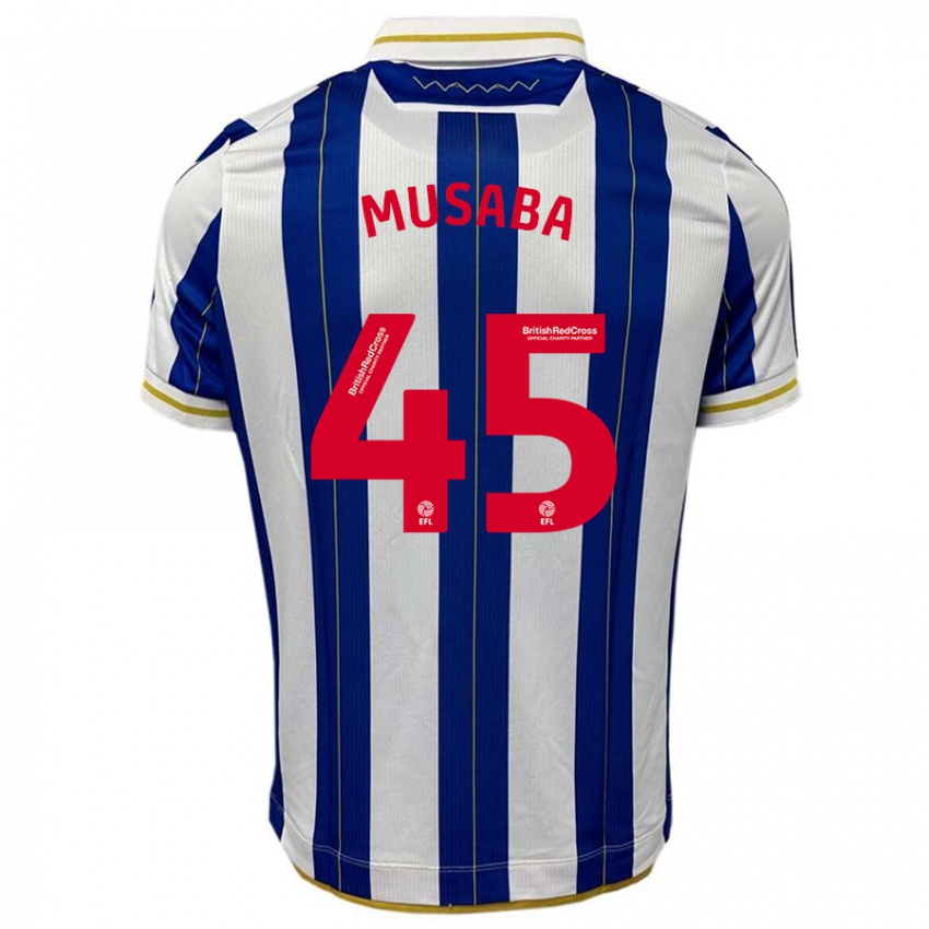Kinderen Anthony Musaba #45 Blauw Wit Thuisshirt Thuistenue 2023/24 T-Shirt