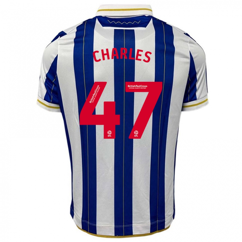 Kinderen Pierce Charles #47 Blauw Wit Thuisshirt Thuistenue 2023/24 T-Shirt