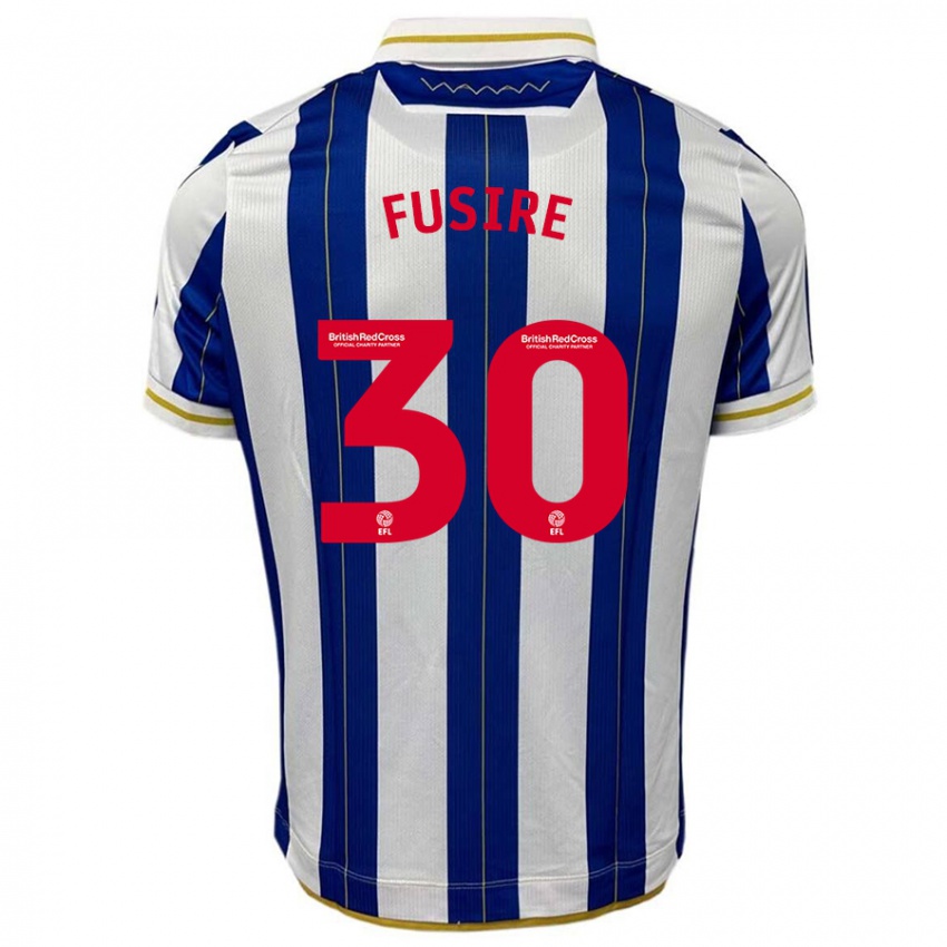 Kinderen Sean Fusire #30 Blauw Wit Thuisshirt Thuistenue 2023/24 T-Shirt