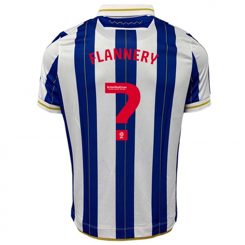 Kinderen Cian Flannery #0 Blauw Wit Thuisshirt Thuistenue 2023/24 T-Shirt