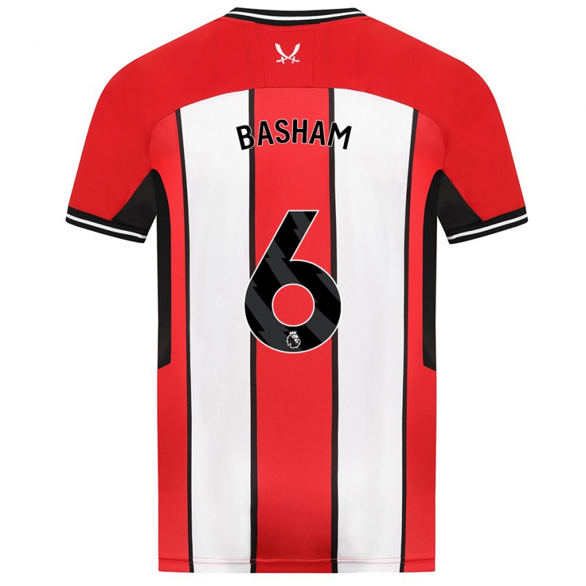 Kinderen Chris Basham #6 Rood Thuisshirt Thuistenue 2023/24 T-Shirt