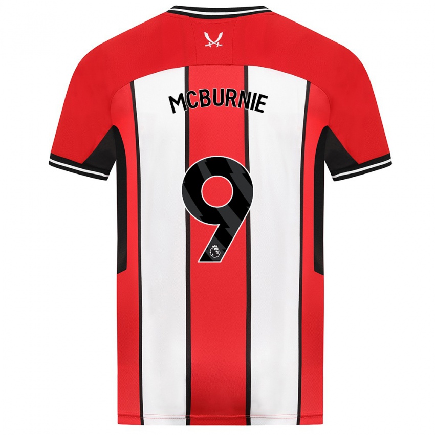 Kinderen Oli Mcburnie #9 Rood Thuisshirt Thuistenue 2023/24 T-Shirt