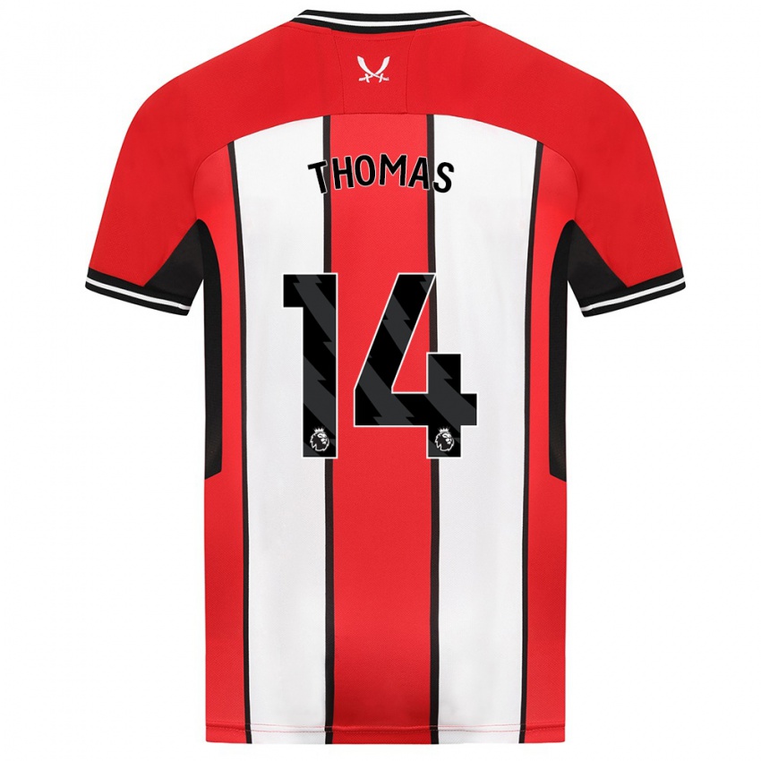 Kinderen Luke Thomas #14 Rood Thuisshirt Thuistenue 2023/24 T-Shirt