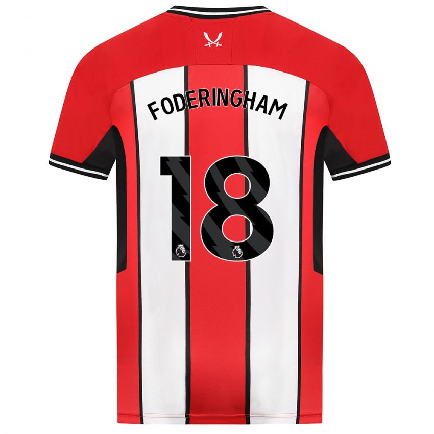 Kinderen Wes Foderingham #18 Rood Thuisshirt Thuistenue 2023/24 T-Shirt