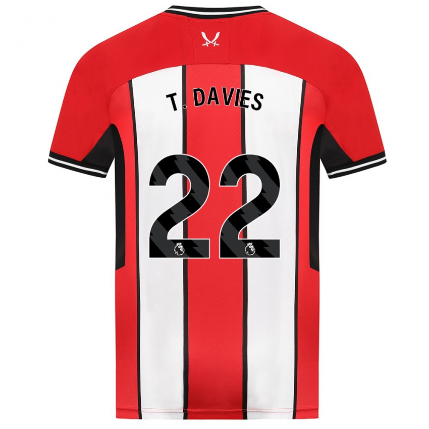 Kinderen Tom Davies #22 Rood Thuisshirt Thuistenue 2023/24 T-Shirt