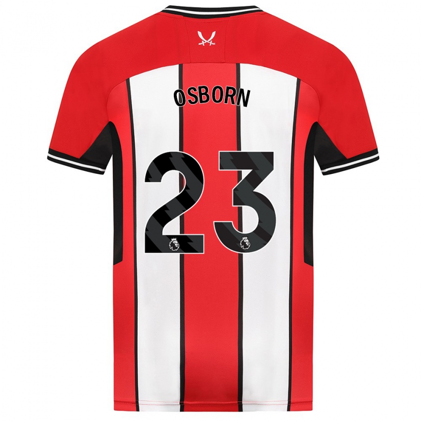 Kinderen Ben Osborn #23 Rood Thuisshirt Thuistenue 2023/24 T-Shirt