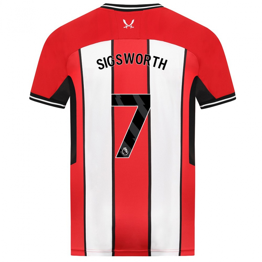 Kinderen Jess Sigsworth #7 Rood Thuisshirt Thuistenue 2023/24 T-Shirt