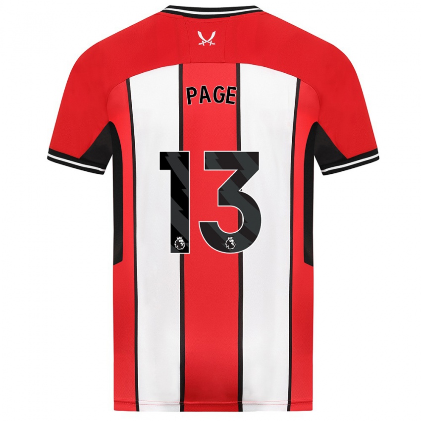 Kinderen Olivia Jane Page #13 Rood Thuisshirt Thuistenue 2023/24 T-Shirt