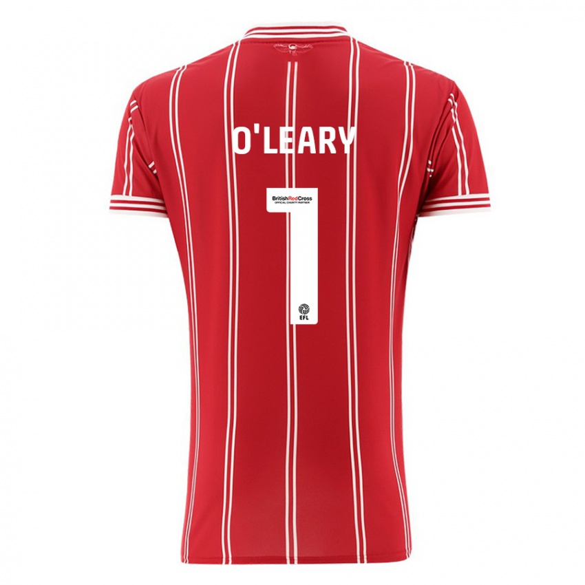 Kinderen Max O'leary #1 Rood Thuisshirt Thuistenue 2023/24 T-Shirt