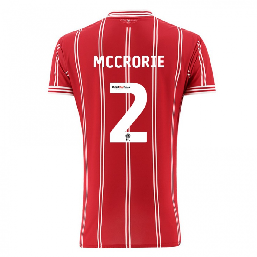 Kinderen Ross Mccrorie #2 Rood Thuisshirt Thuistenue 2023/24 T-Shirt