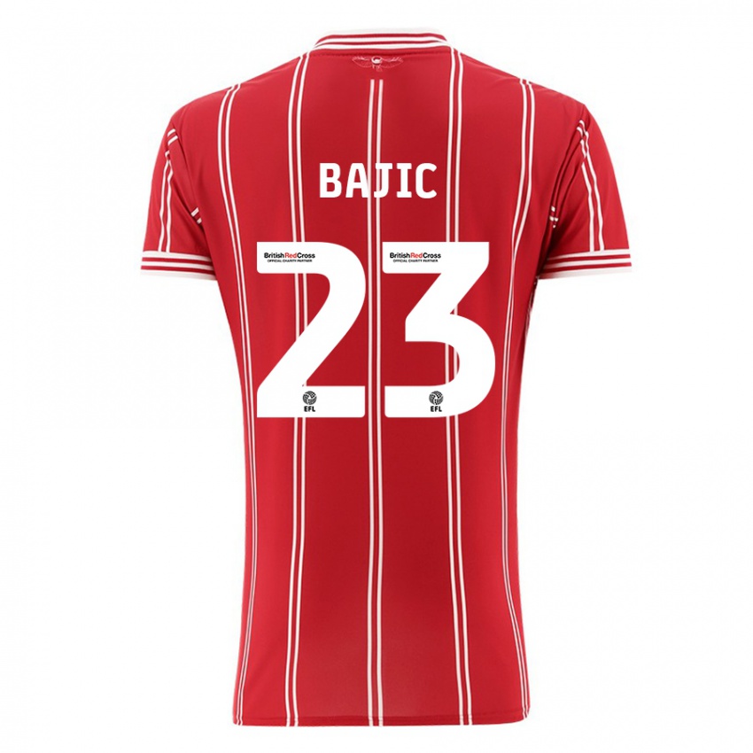 Kinderen Stefan Bajic #23 Rood Thuisshirt Thuistenue 2023/24 T-Shirt