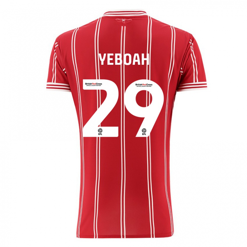 Kinderen Ephraim Yeboah #29 Rood Thuisshirt Thuistenue 2023/24 T-Shirt