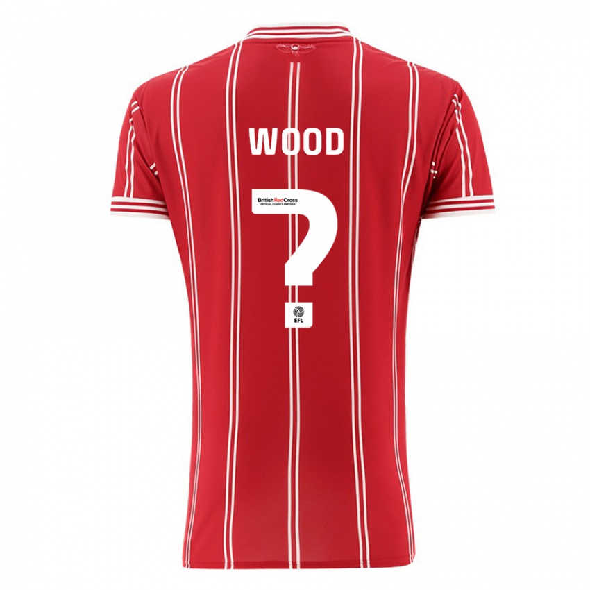 Kinderen Callum Wood #0 Rood Thuisshirt Thuistenue 2023/24 T-Shirt