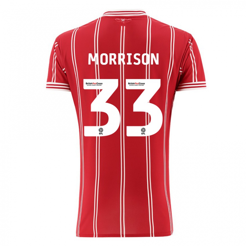 Kinderen Elijah Morrison #33 Rood Thuisshirt Thuistenue 2023/24 T-Shirt