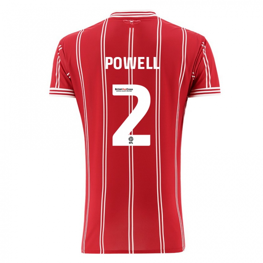 Kinderen Ella Powell #2 Rood Thuisshirt Thuistenue 2023/24 T-Shirt