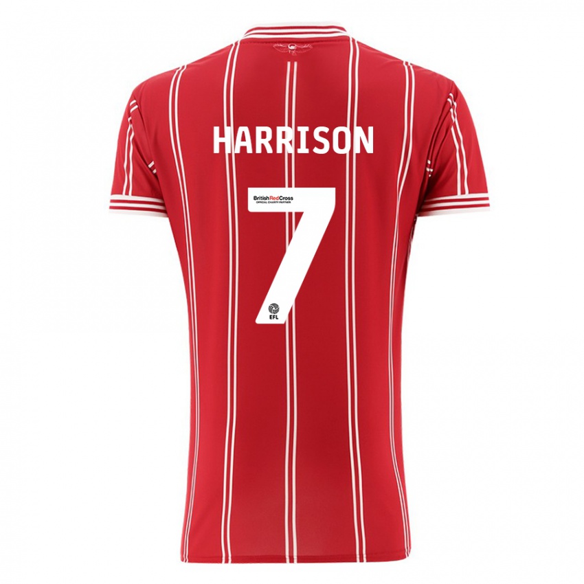 Kinderen Abi Harrison #7 Rood Thuisshirt Thuistenue 2023/24 T-Shirt