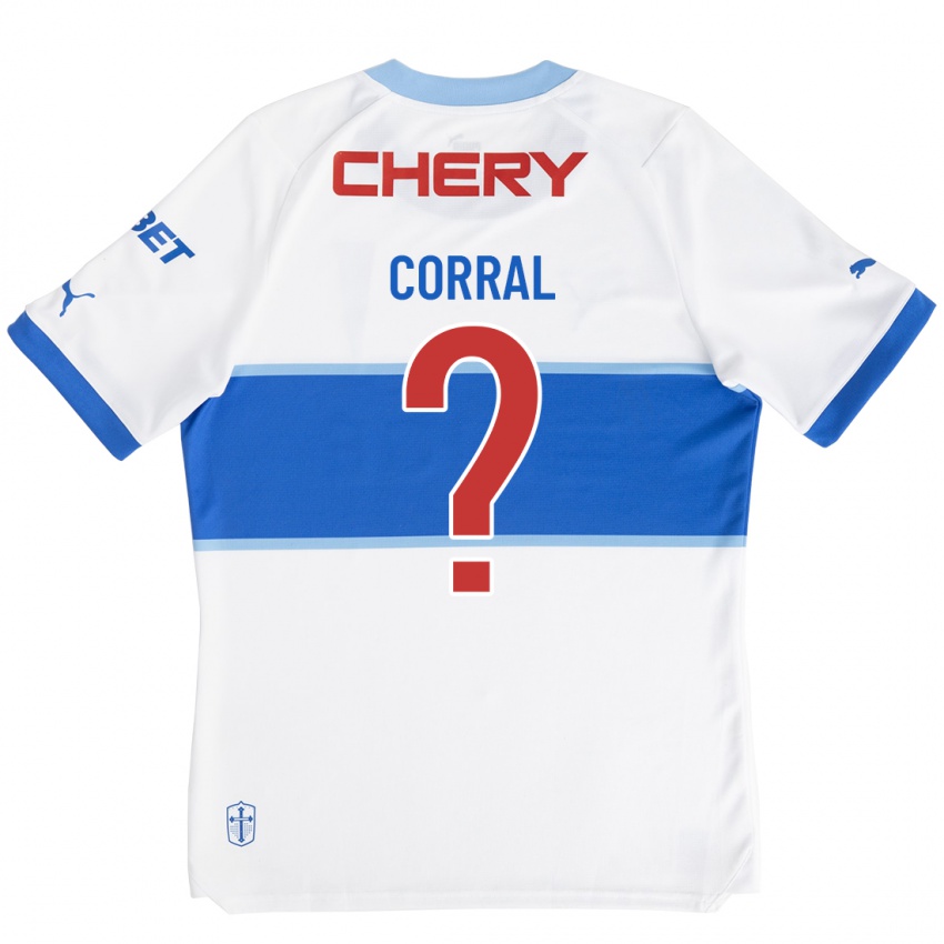 Kinderen Diego Corral #0 Wit Thuisshirt Thuistenue 2023/24 T-Shirt