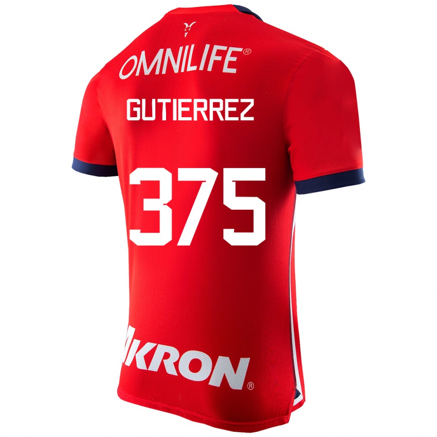 Kinderen Gerson Gutiérrez #375 Rood Thuisshirt Thuistenue 2023/24 T-Shirt