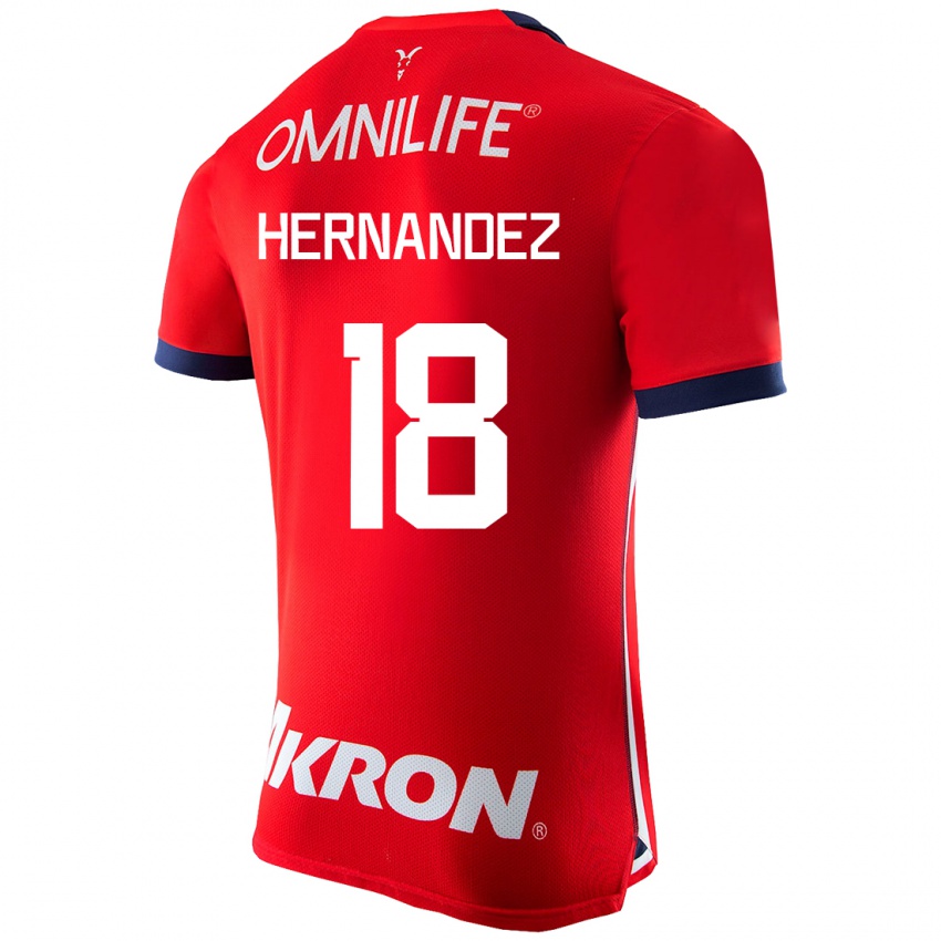 Kinderen Montserrat Hernandez #18 Rood Thuisshirt Thuistenue 2023/24 T-Shirt