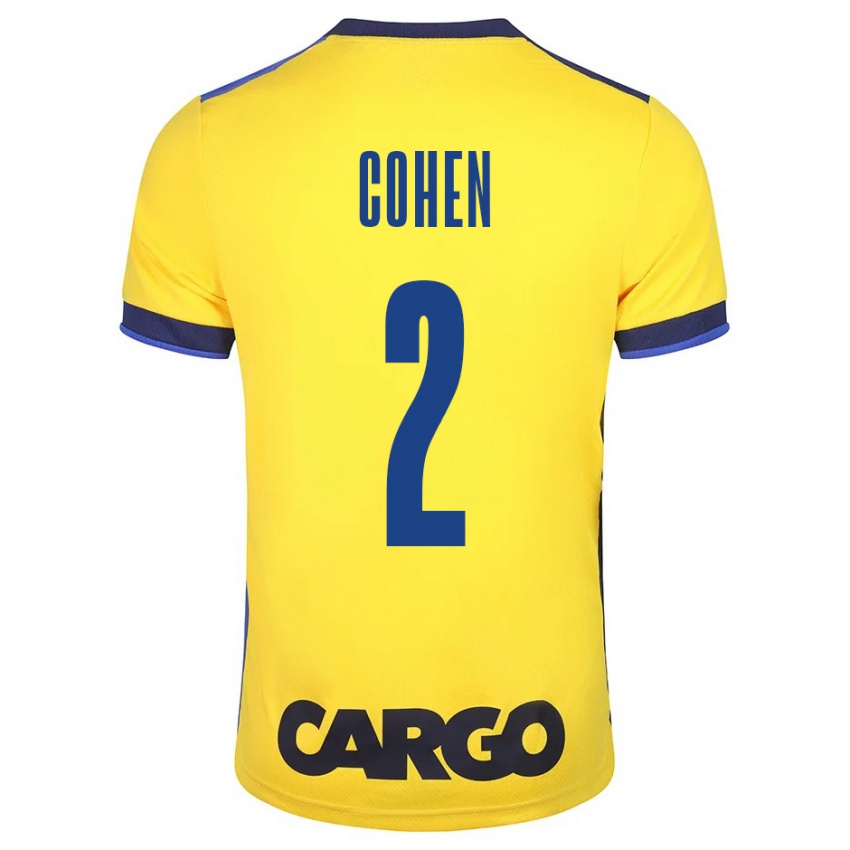 Kinderen Avishay Cohen #2 Geel Thuisshirt Thuistenue 2023/24 T-Shirt