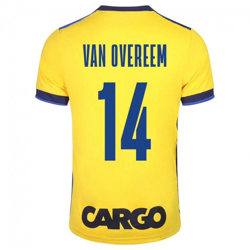 Kinderen Joris Van Overeem #14 Geel Thuisshirt Thuistenue 2023/24 T-Shirt