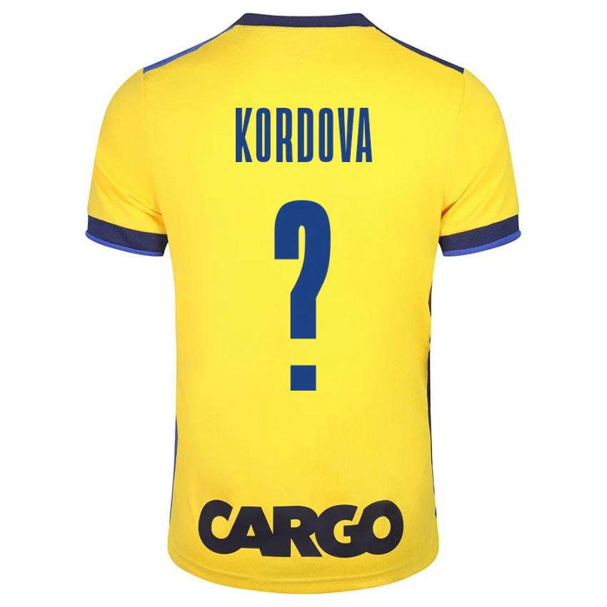 Kinderen Adir Kordova #0 Geel Thuisshirt Thuistenue 2023/24 T-Shirt