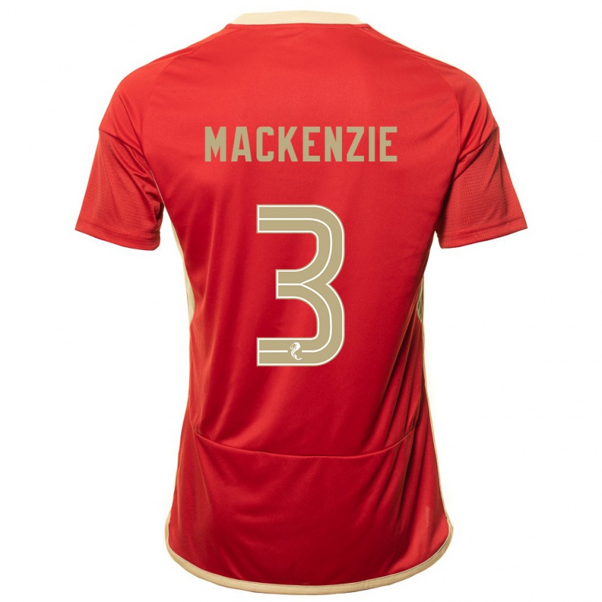 Kinderen Jack Mackenzie #3 Rood Thuisshirt Thuistenue 2023/24 T-Shirt